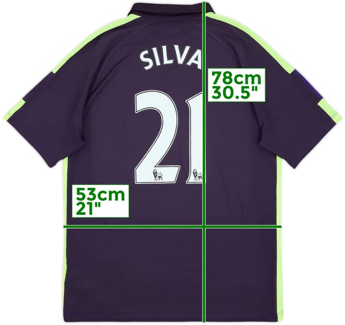 2014-15 Manchester City Third Shirt Silva #21 - 6/10 - (L)
