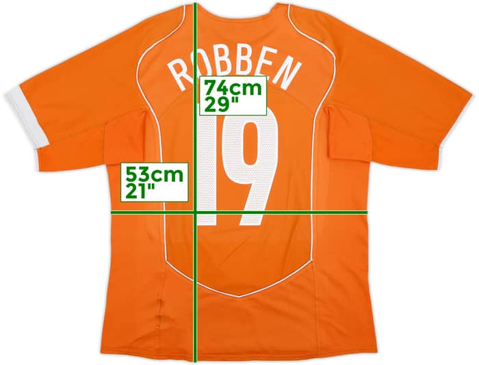 2004-06 Netherlands Home Shirt Robben #19 - 7/10 - (L)