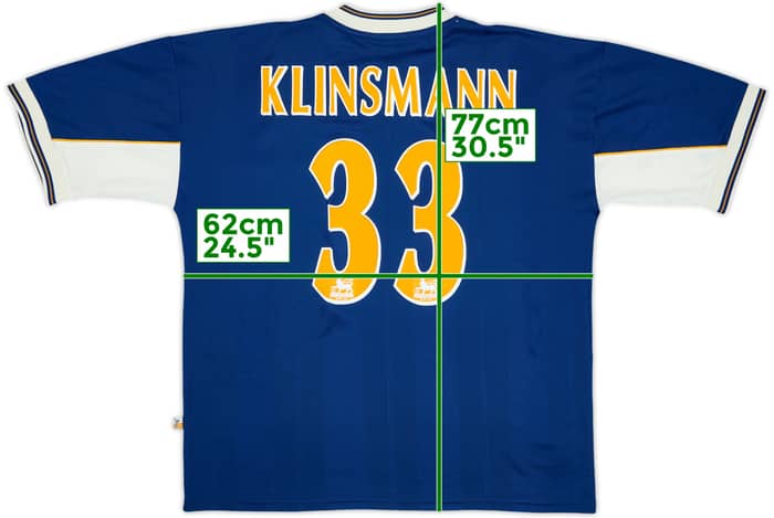1997-98 Tottenham Away Shirt Klinsmann #33 - 8/10 - (XL)