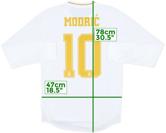 2019-20 Real Madrid Authentic Home L/S Shirt Modric #10 (S)