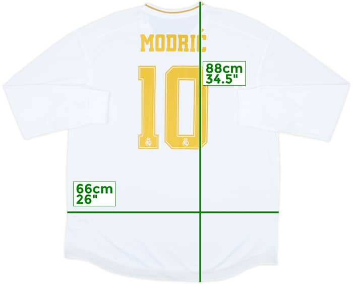 2019-20 Real Madrid Authentic Home L/S Shirt Modric #10 (XXL)