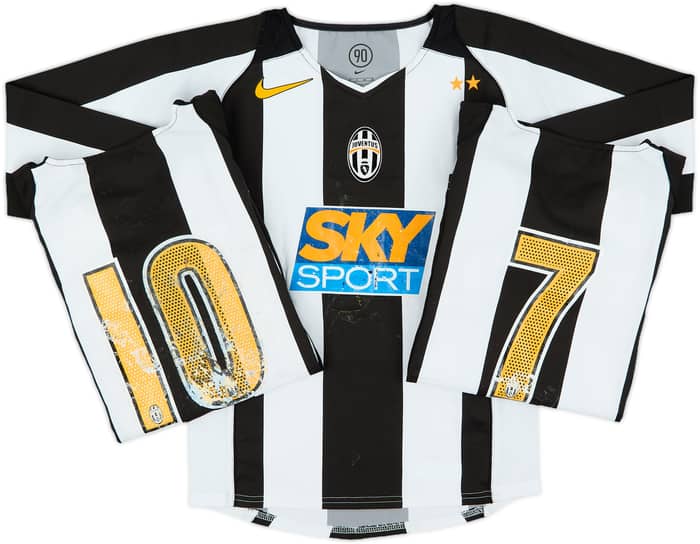 2004-05 Juventus Home L/S Shirt - 4/10 - (S.Boys)