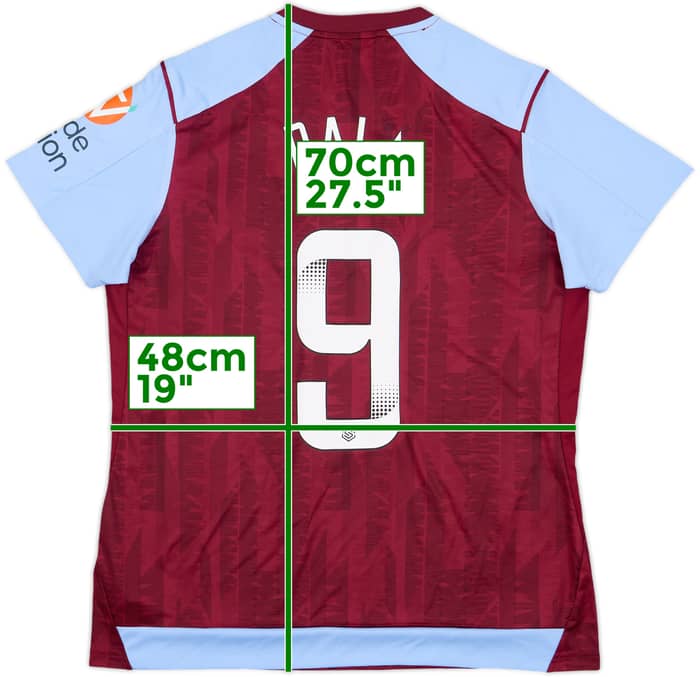 2023-24 Aston Villa Home Shirt Daly #9 (Women's L)