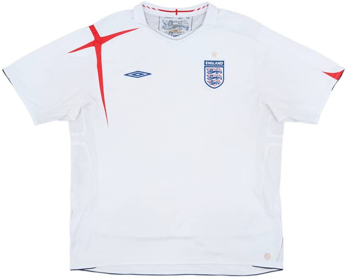 2005-07 England Home Shirt - 4/10 - (XXL)
