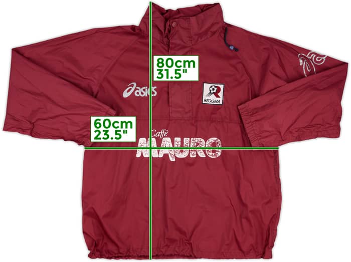 2002-03 Reggina Asics Hooded 1/4 Zip Rain Jacket - 5/10 - (L)