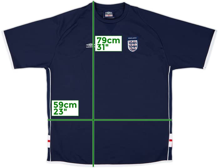 2000-01 England Umbro Training Shirt - 9/10 - (XL)