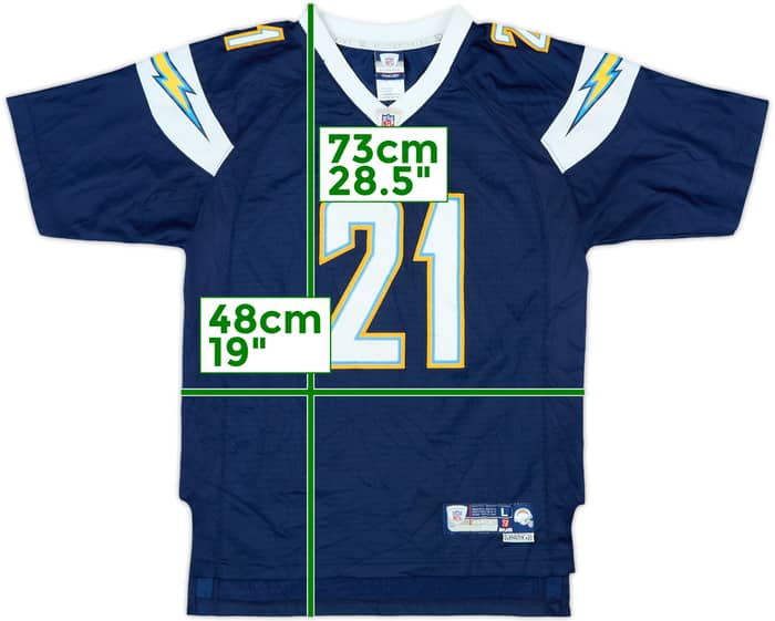 2007 San Diego Chargers Tomlinson #21 Reebok Premier Home Jersey - 6/10 - (L.Boys)