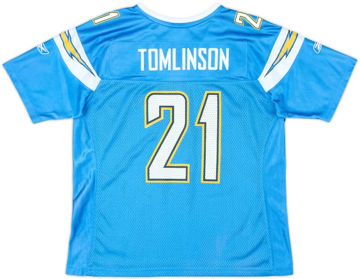 2008-09 San Diego Chargers Tomlinson #21 Reebok On Field Alternate Jersey Womens - 9/10 - (L)