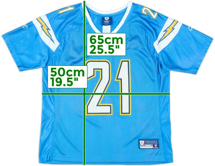 2008-09 San Diego Chargers Tomlinson #21 Reebok On Field Alternate Jersey Womens - 9/10 - (L)