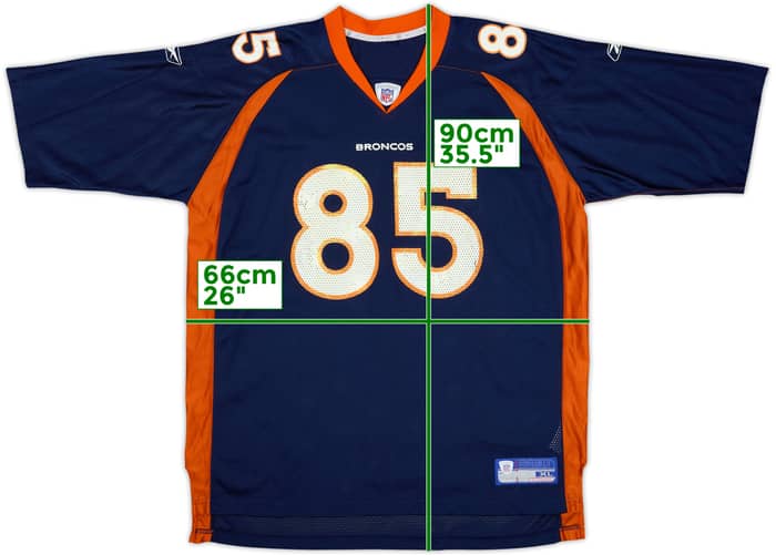 2002-04 Denver Broncos Lelie #85 Reebok On Field Home Jersey - 6/10 - (XL)