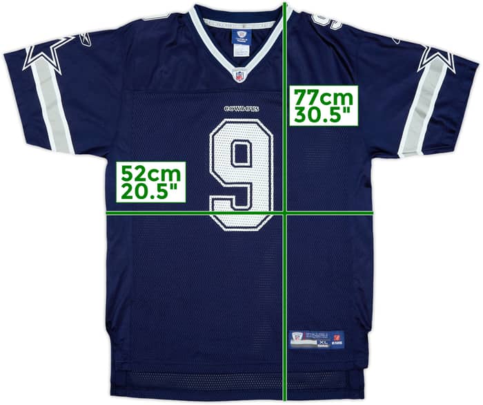 2008-11 Dallas Cowboys Romo #9 Reebok On Field Home Jersey - 8/10 - (XL.Boys)