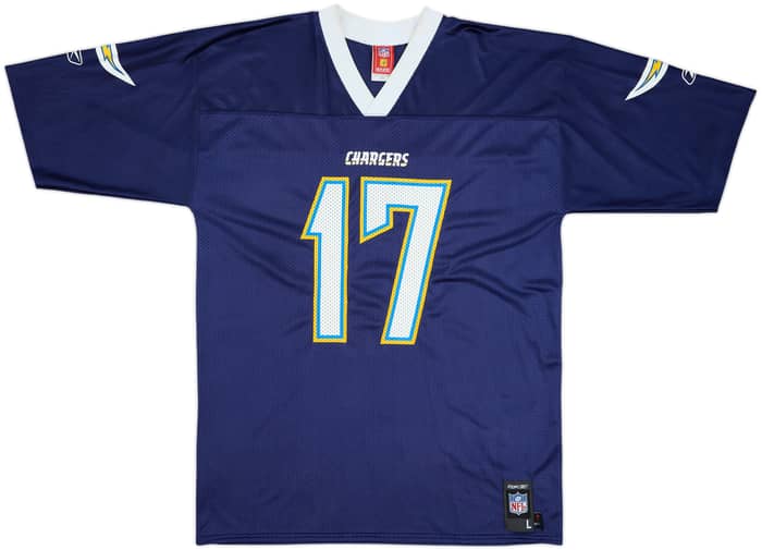 2007 San Diego Chargers Rivers #17 Reebok Replica Home Jersey - 7/10 - (L)