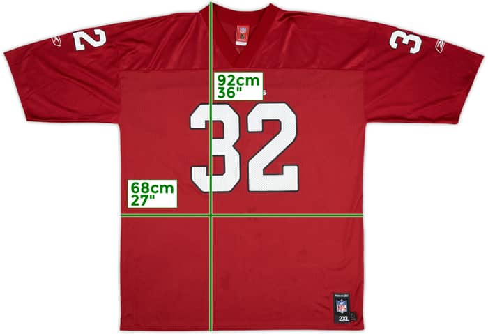 2006 Arizona Cardinals James #32 Reebok Replica Home Jersey - 7/10 - (XXL)