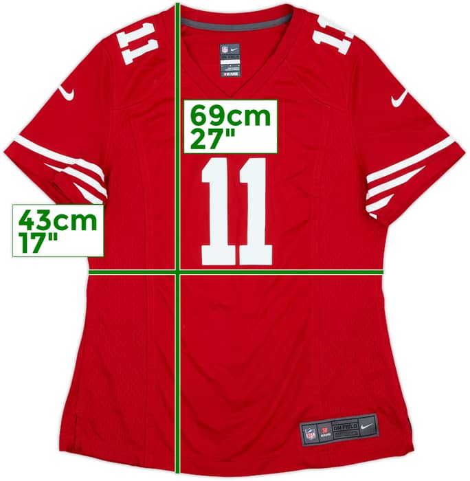 2012 San Francisco 49ers Smith #11 Nike Game Home Jersey Womens - 9/10 - (L)