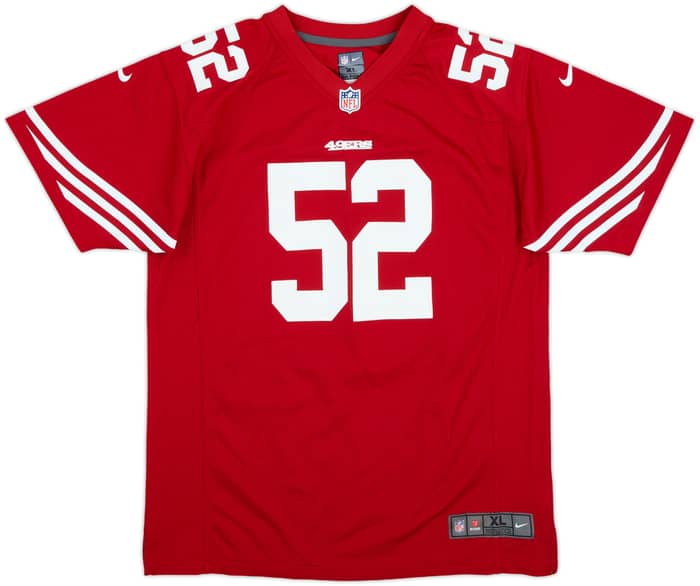 2012-14 San Francisco 49ers Willis #52 Nike Game Home Jersey - 6/10 - (XL.Boys)