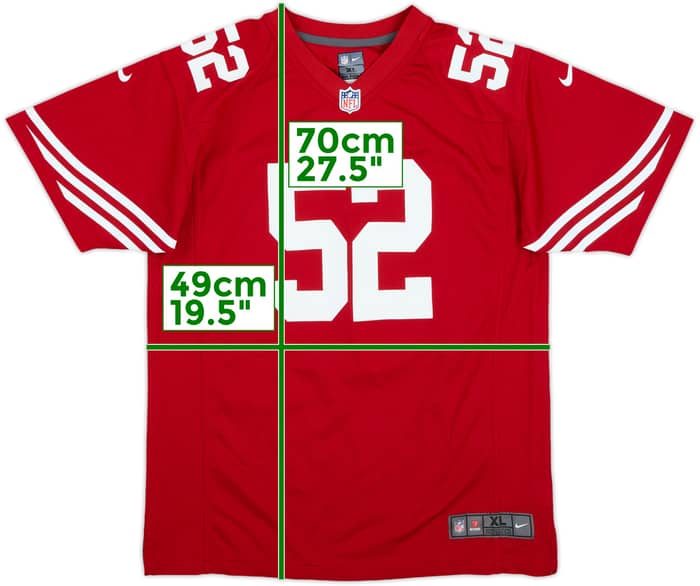 2012-14 San Francisco 49ers Willis #52 Nike Game Home Jersey - 6/10 - (XL.Boys)