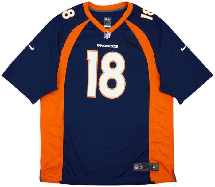 2013-15 Denver Broncos Manning #18 Nike Game Alternate Jersey - 4/10 - (XXL)