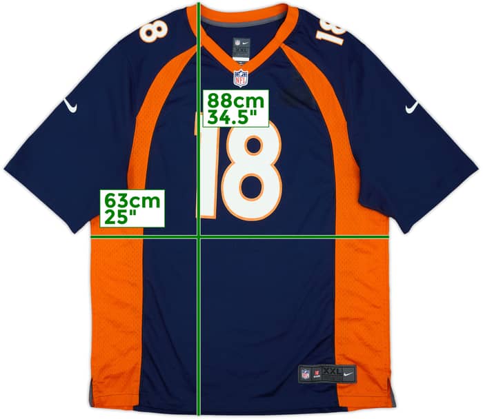2013-15 Denver Broncos Manning #18 Nike Game Alternate Jersey - 4/10 - (XXL)