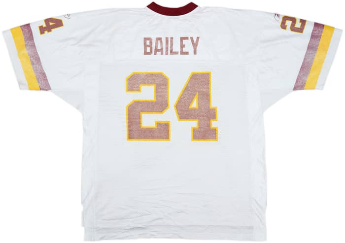 2002-03 Washington Redskins Bailey #24 Reebok On Field Away Jersey - 4/10 - (XL)