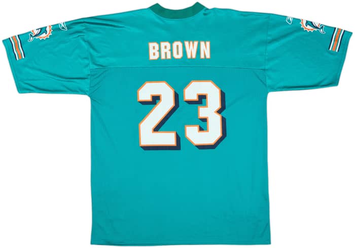 2005-06 Miami Dolphins Brown #23 Reebok Replica Home Jersey - 9/10 - (XL)