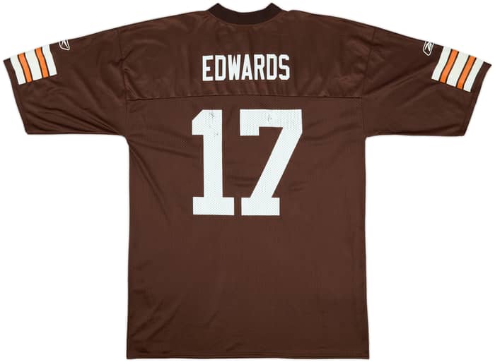 2005-06 Cleveland Browns Edwards #17 Reebok Replica Home Jersey - 7/10 - (XL)