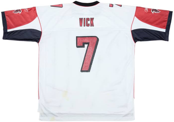2003-04 Atlanta Falcons Vick #7 Reebok On Field Away Jersey - 5/10 - (XXL)