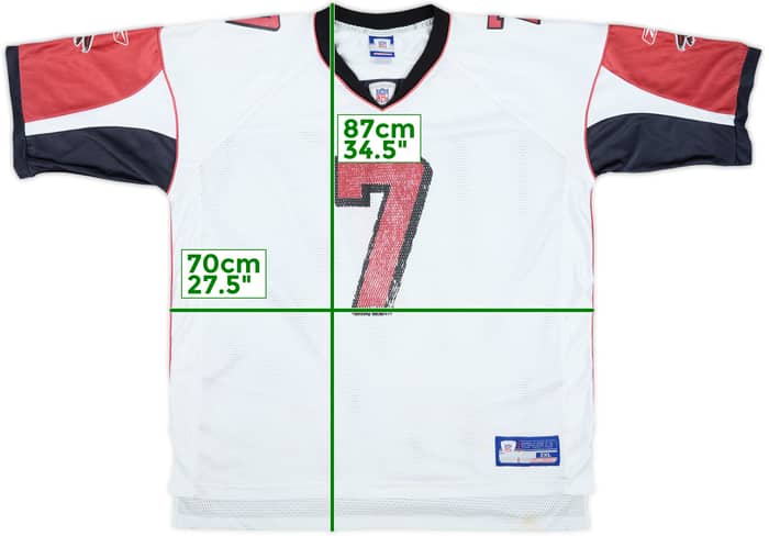 2003-04 Atlanta Falcons Vick #7 Reebok On Field Away Jersey - 5/10 - (XXL)