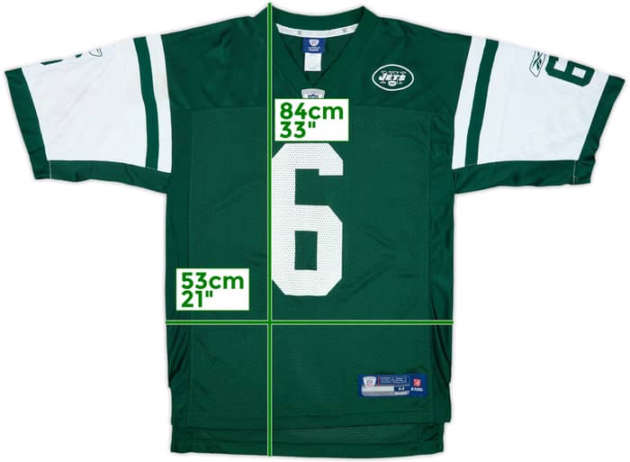 2009-11 New York Jets Sanchez #6 Reebok On Field Home Jersey - 8/10 - (M)