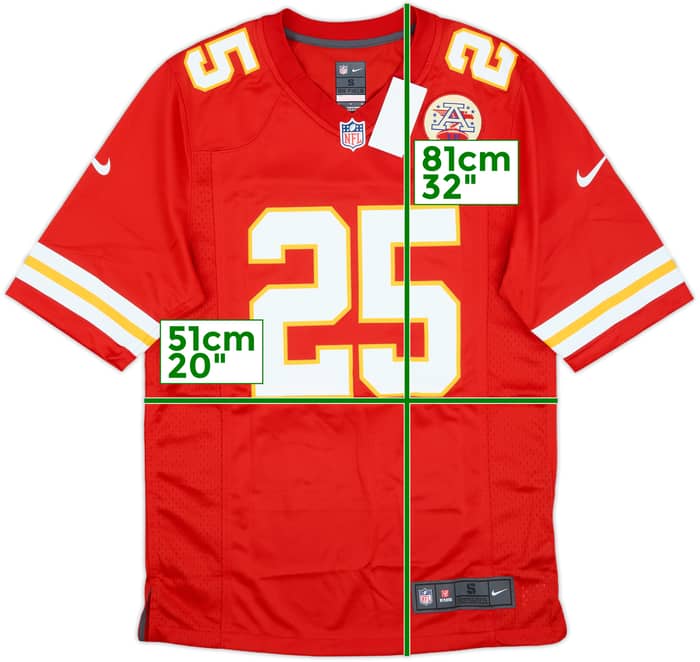 2012-16 Kansas City Chiefs Charles #25 Nike Game Home Jersey (S)