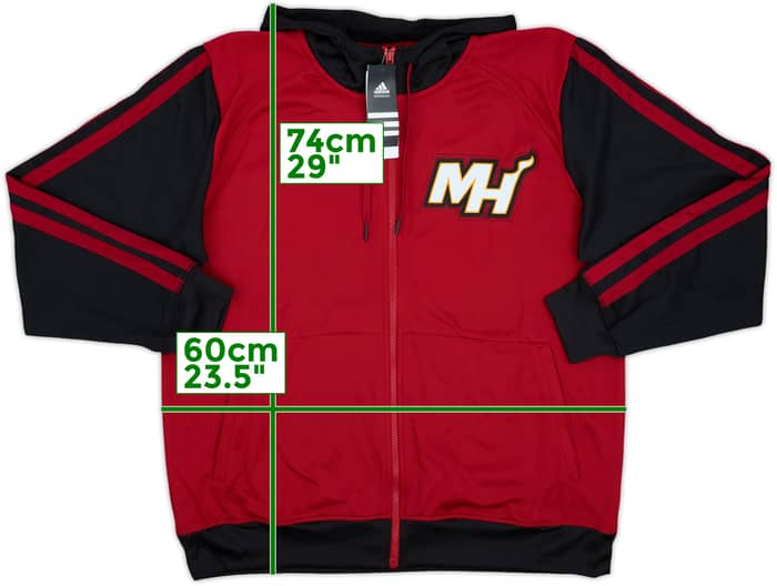 2013-14 Miami Heat adidas Full-Zip Hooded Sweat Top (XL)