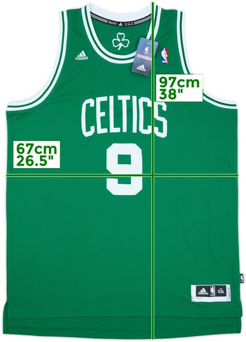 2010-14 Boston Celtics Rondo #9 adidas Swingman Away Jersey (XXL)