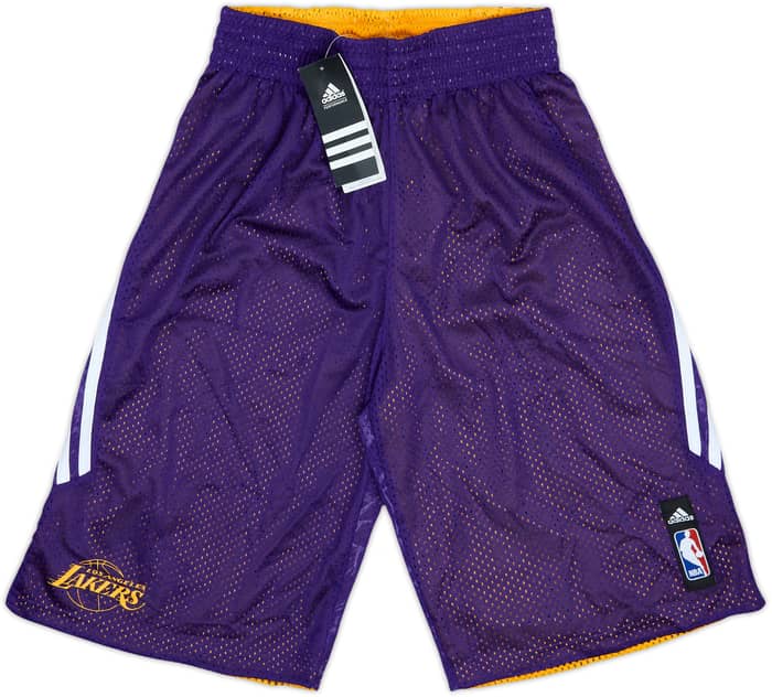 2013-14 LA Lakers adidas Reversible Training Shorts (S)