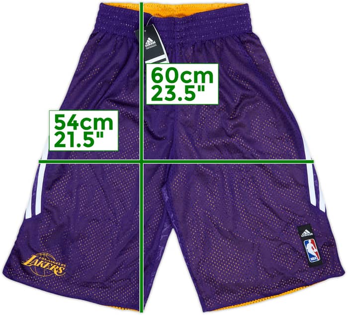 2013-14 LA Lakers adidas Reversible Training Shorts (S)