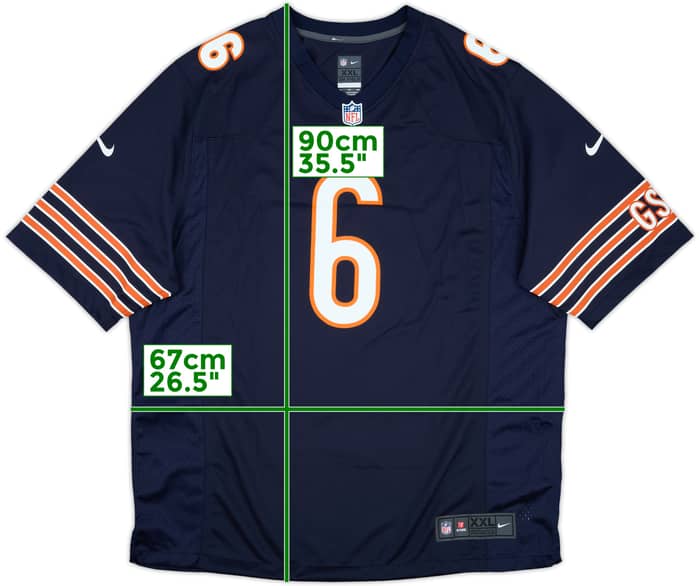 2012-16 Chicago Bears Cutler #6 Nike Game Home Jersey - 10/10 - (XXL)