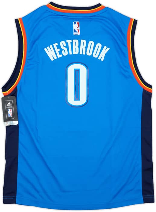 2014-17 Oklahoma City Thunder Westbrook #0 adidas Away Jersey (L.Boys)