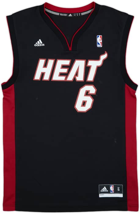 2010-12 Miami Heat James #6 adidas Away Jersey - 7/10 - (S)