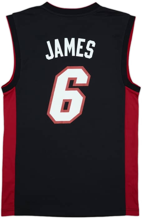 2010-12 Miami Heat James #6 adidas Away Jersey - 7/10 - (S)