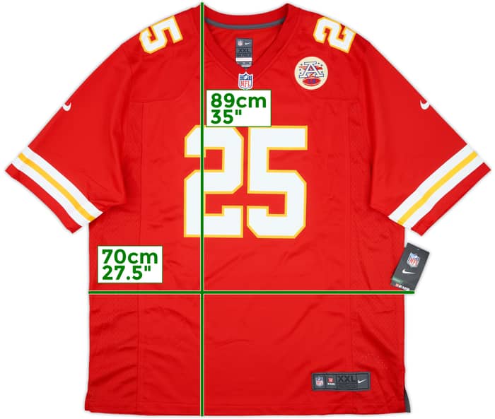 2012-16 Kansas City Chiefs Charles #25 Nike Game Home Jersey (XXL)