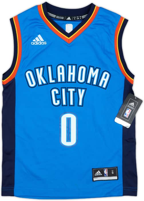 2014-17 Oklahoma City Thunder Westbrook #0 adidas Away Jersey (S.Boys)
