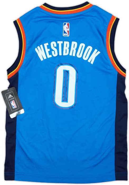 2014-17 Oklahoma City Thunder Westbrook #0 adidas Away Jersey (S.Boys)