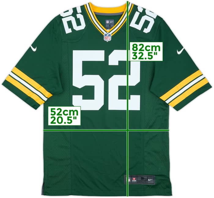 2012-18 Green Bay Packers Matthews #52 Nike Game Home Jersey - 6/10 - (S)