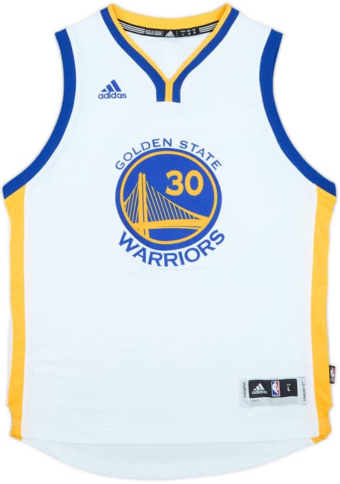 2014-17 Golden State Warriors Curry #30 adidas Swingman Home Jersey - 8/10 - (L.Boys)