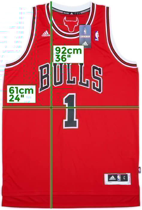 2010-14 Chicago Bulls Rose #1 adidas Swingman Away Jersey (L)