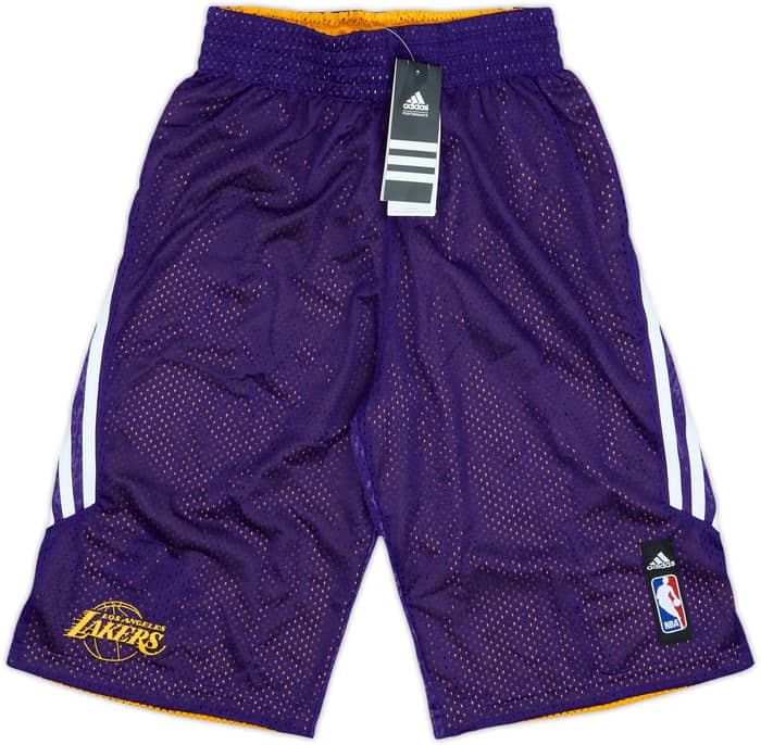 2013-14 LA Lakers adidas Reversible Training Shorts (XS)