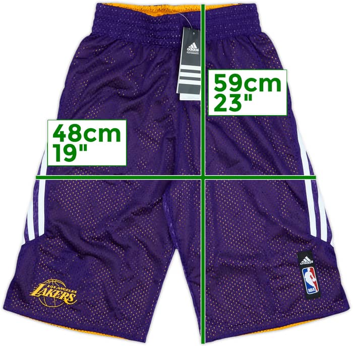 2013-14 LA Lakers adidas Reversible Training Shorts (XS)