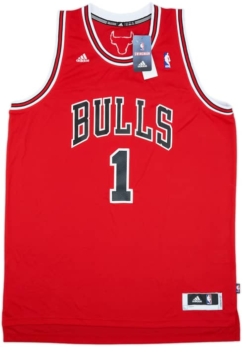 2010-14 Chicago Bulls Rose #1 adidas Swingman Away Jersey (XXL)
