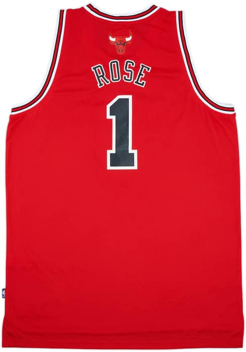 2010-14 Chicago Bulls Rose #1 adidas Swingman Away Jersey (XXL)