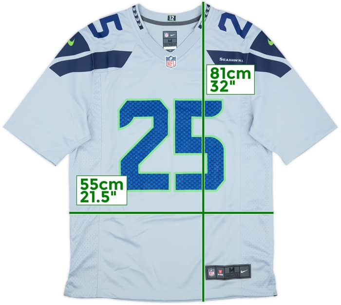2012-17 Seattle Seahawks Sherman #25 Nike Game Alternate Jersey - 8/10 - (M)