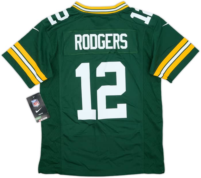 2012-22 Green Bay Packers Rodgers #12 Nike Game Home Jersey (M.Boys)