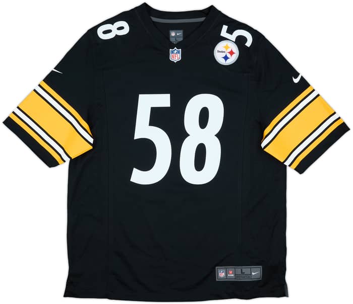 2012 Pittsburgh Steelers Lambert #58 Nike Game Home Jersey (L)